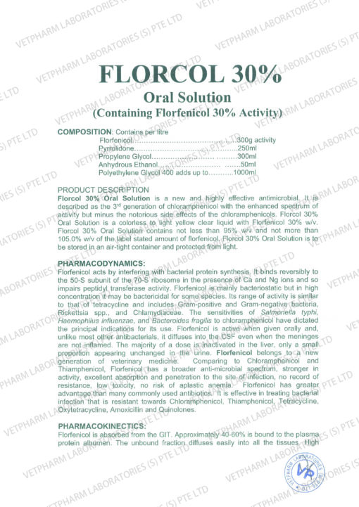 FLORCOL 30% ORAL SOLUTION