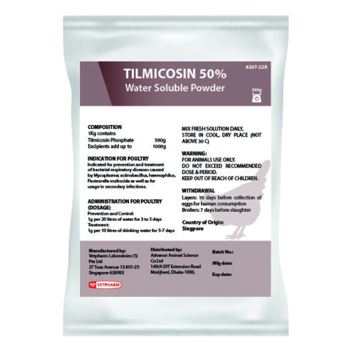 TILMICOSIN 50% WATER SOLUBLE POWDER